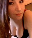 Kaylas perfect tits are almost falling out of her little tanktop
