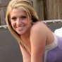 Faith strips down to just her panties as she jumps on the trampoline topless