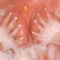 Carma grabs her huge tits in the bubble bath