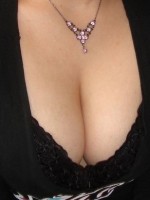 Kitty loves to tease the boys with her extremely lowcut shirt showing off her boobs