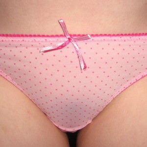 Sadie loves to show off her brand new pink panties