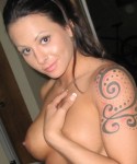 Big breasted drunk girl strips naked