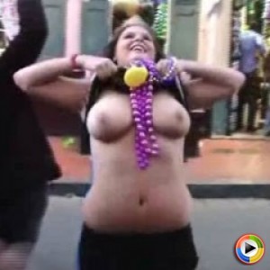 Watch drunk girls flash their tits in public