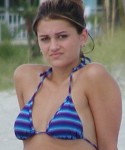 Girls in bikinis at the beach