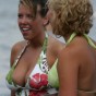 Girl with huge tits in a bikini at the beach