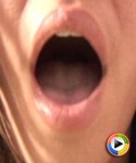 Random girlfriend teases with her mouth that is perfect for sucking dick