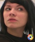 Emo girlfriend records herself getting ready in the mirror
