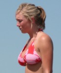 Teens at the beach in candid pictures
