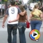 Watch this cute girls tight ass in even tighter jeans walk down the street at Mardi Gras